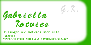 gabriella kotvics business card